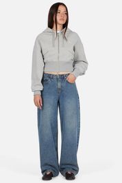 Pantalon en Denim Baggy pour Femme - Indigo Délavé