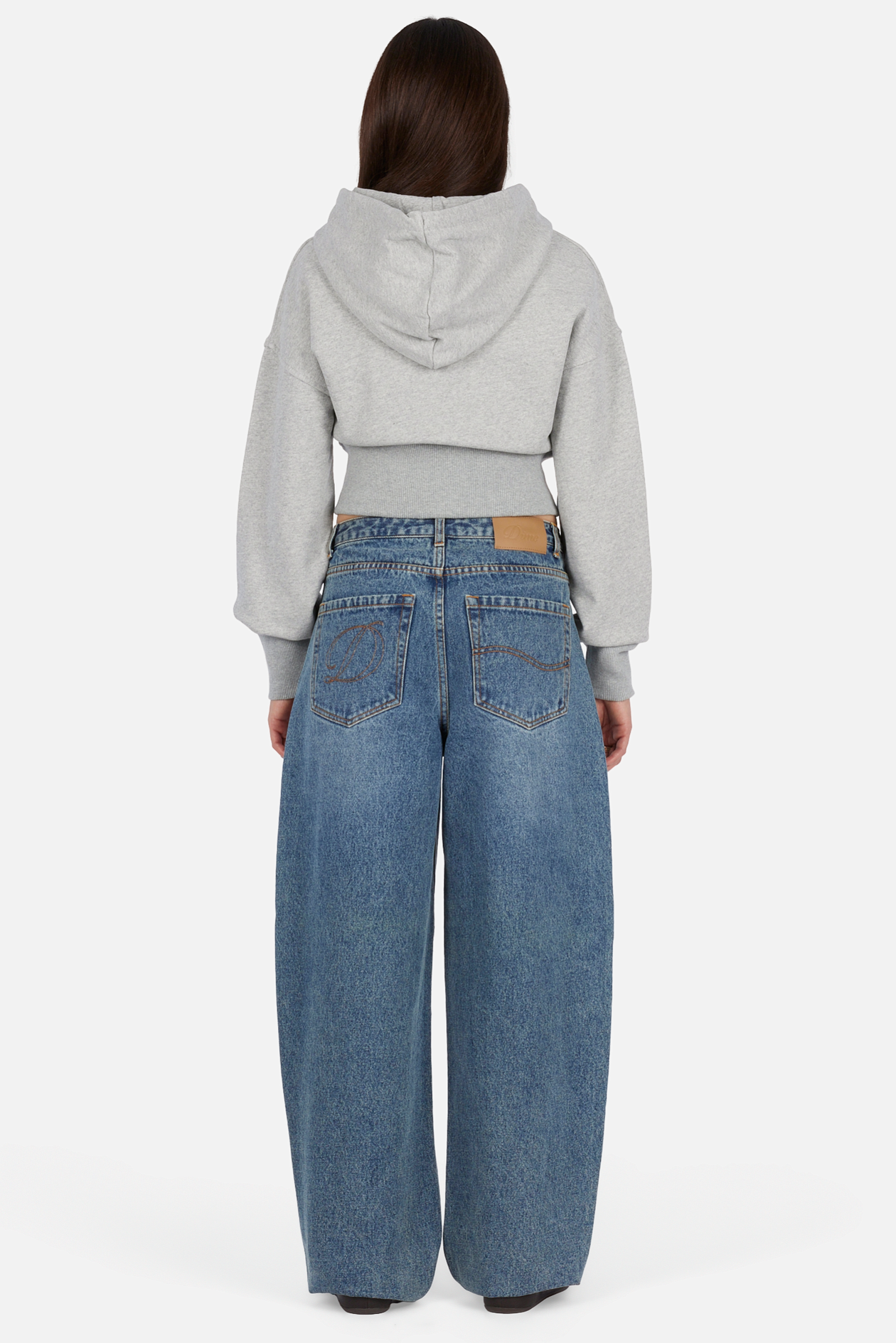 Pantalon en Denim Baggy pour Femme - Indigo Délavé