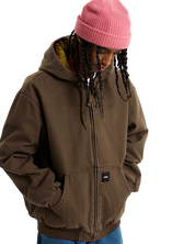 Workwear Canvas Full Zip Jacket - Coal Brown