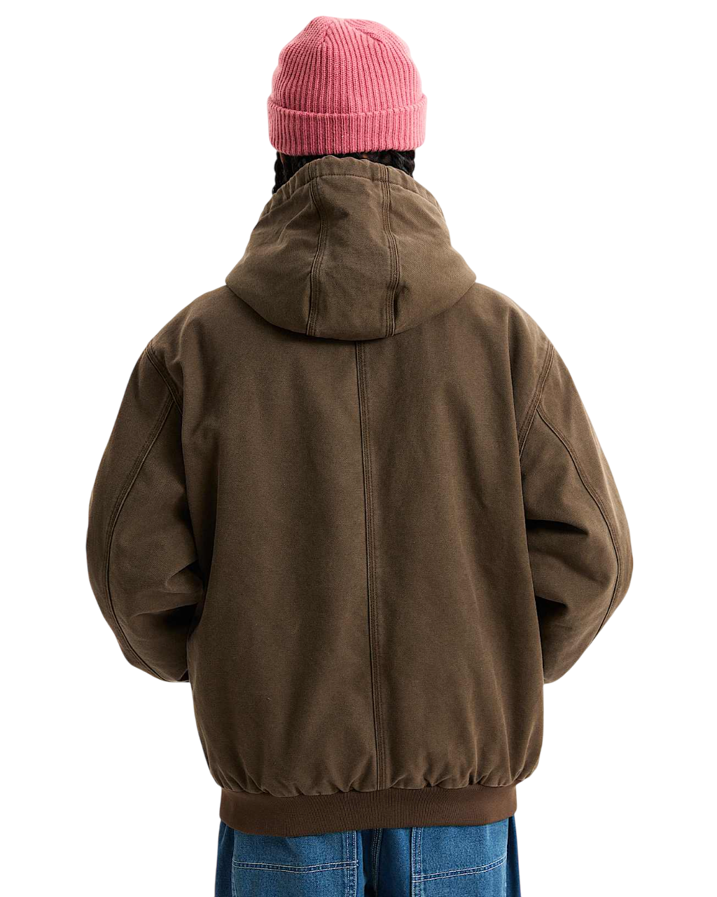 Workwear Canvas Full Zip Jacket - Coal Brown