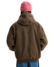Workwear Canvas Full Zip Jacket - Coal Brown