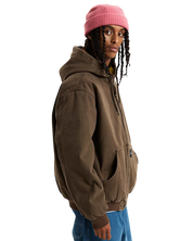 Workwear Canvas Full Zip Jacket - Coal Brown