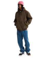 Workwear Canvas Full Zip Jacket - Coal Brown
