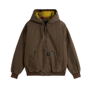 Workwear Canvas Full Zip Jacket - Coal Brown