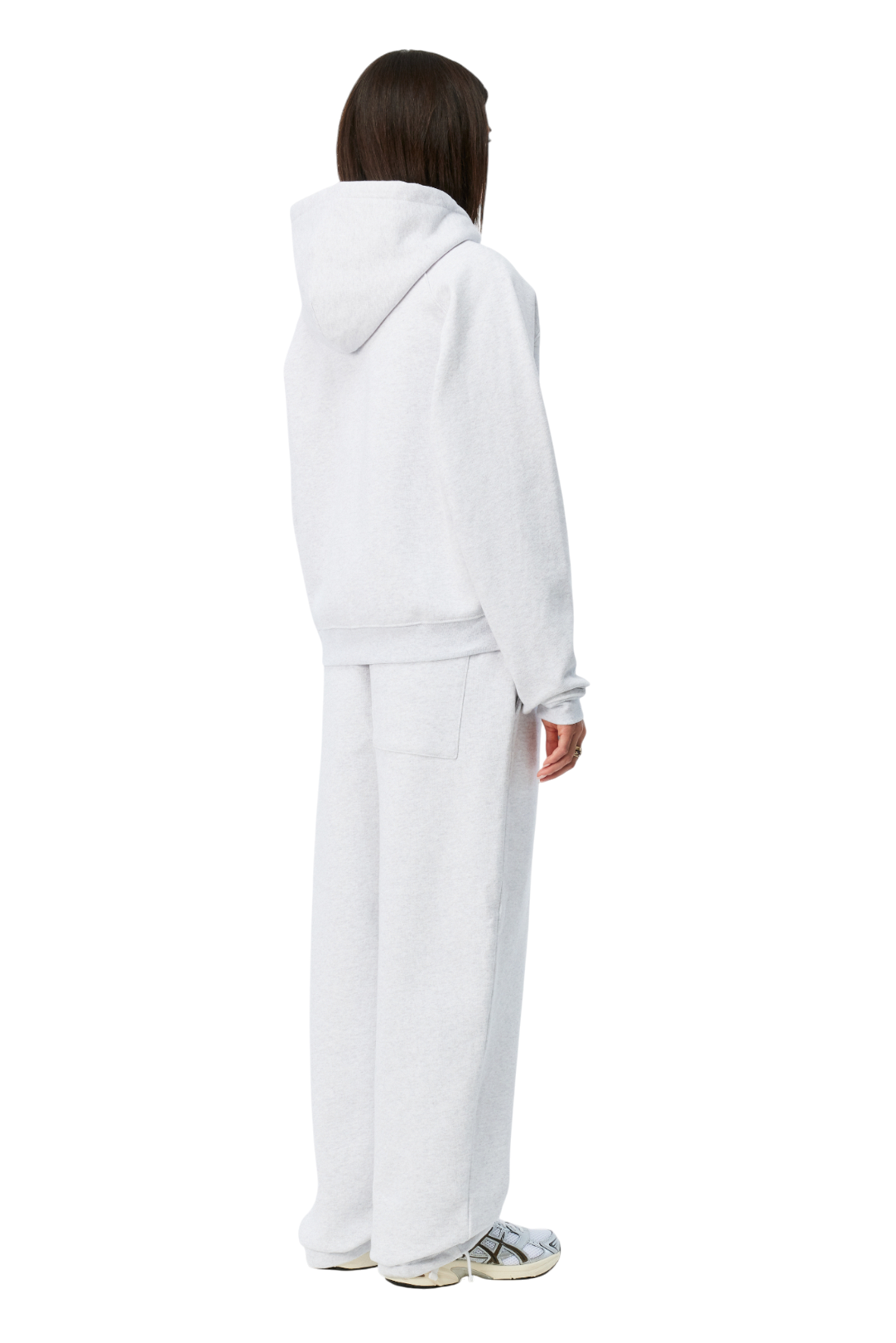 Cursive Small Logo Sweat à Capuche Zippé - Gris Cendré