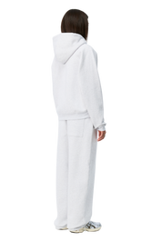 Cursive Small Logo Sweat à Capuche Zippé - Gris Cendré