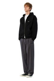 Cursive Small Logo Sweat à Capuche Zippé - Noir