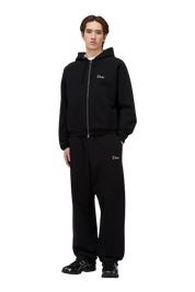 Classic Small Logo Zip Hoodie - Black