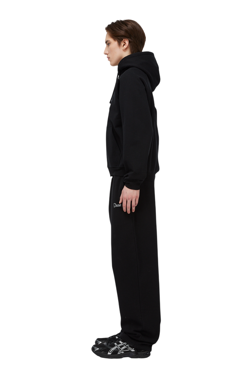 Classic Small Logo Zip Hoodie - Black