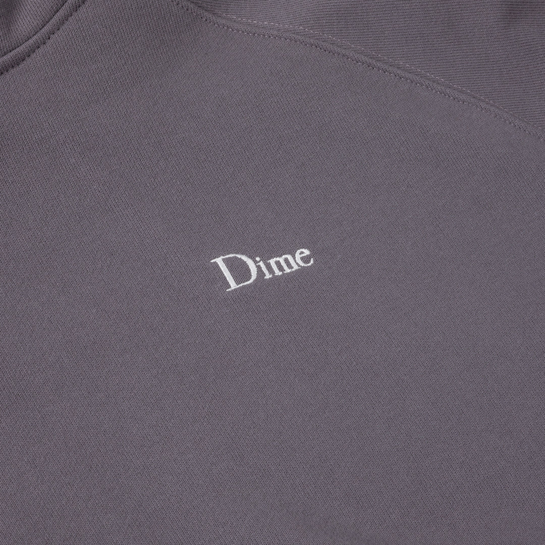 Classic Small Logo Zip Hoodie - Charcoal Grape