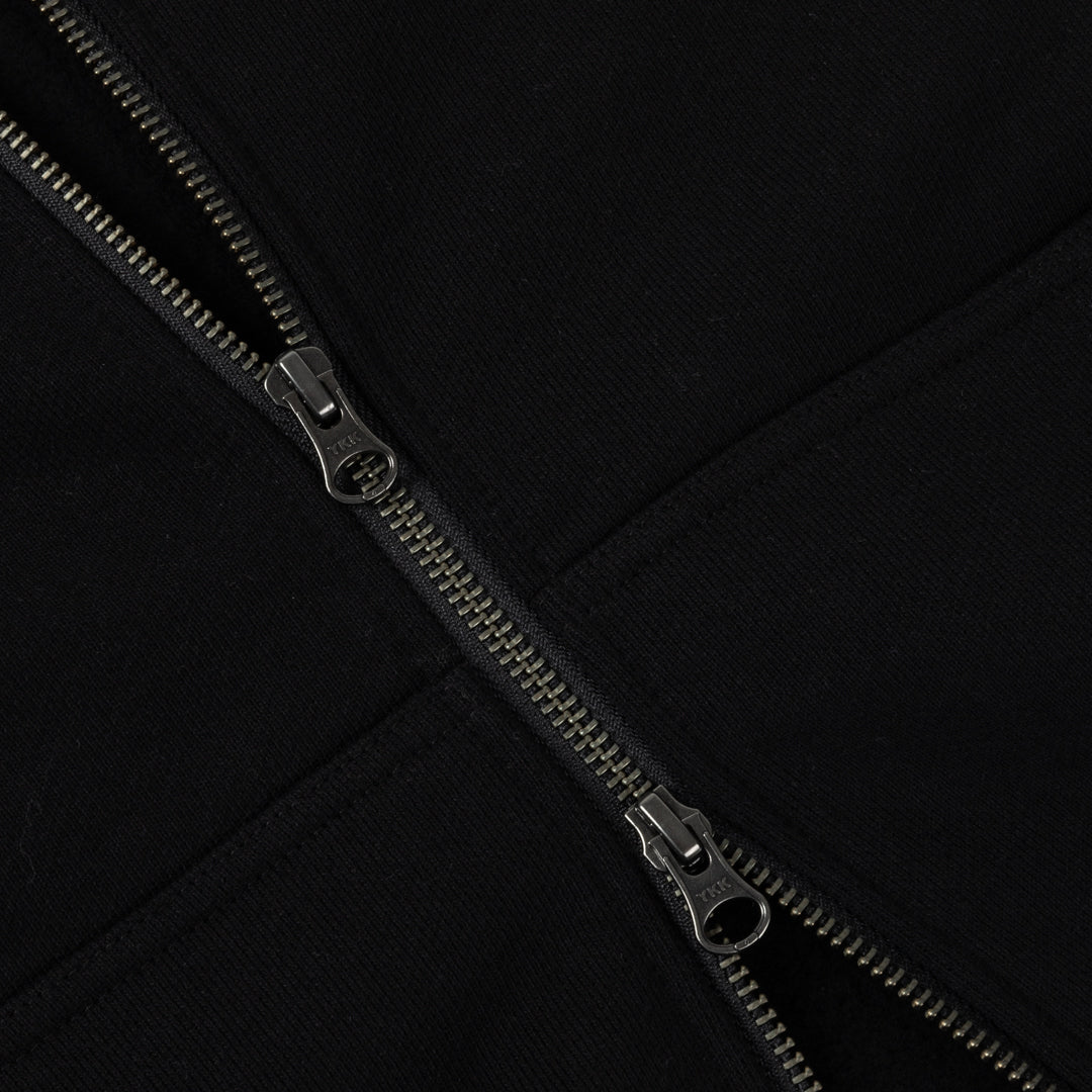 Classic Veins Zip Hoodie - Black