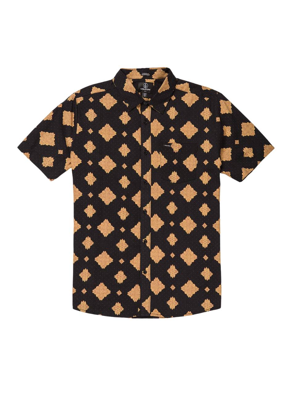 Chemise à manches courtes Grit Mandala - Nouveau noir