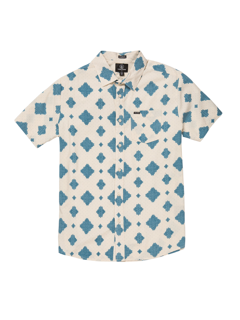 Grit Mandala Short Sleeve Shirt - Whitecap Grey