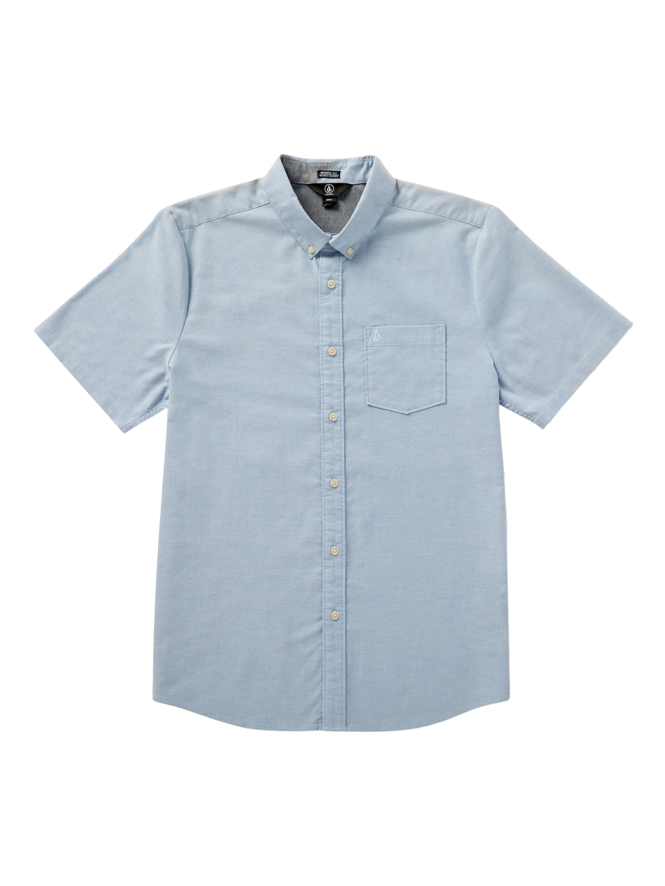 Chemise Oxford à manches courtes Everett - Indigo dévasté