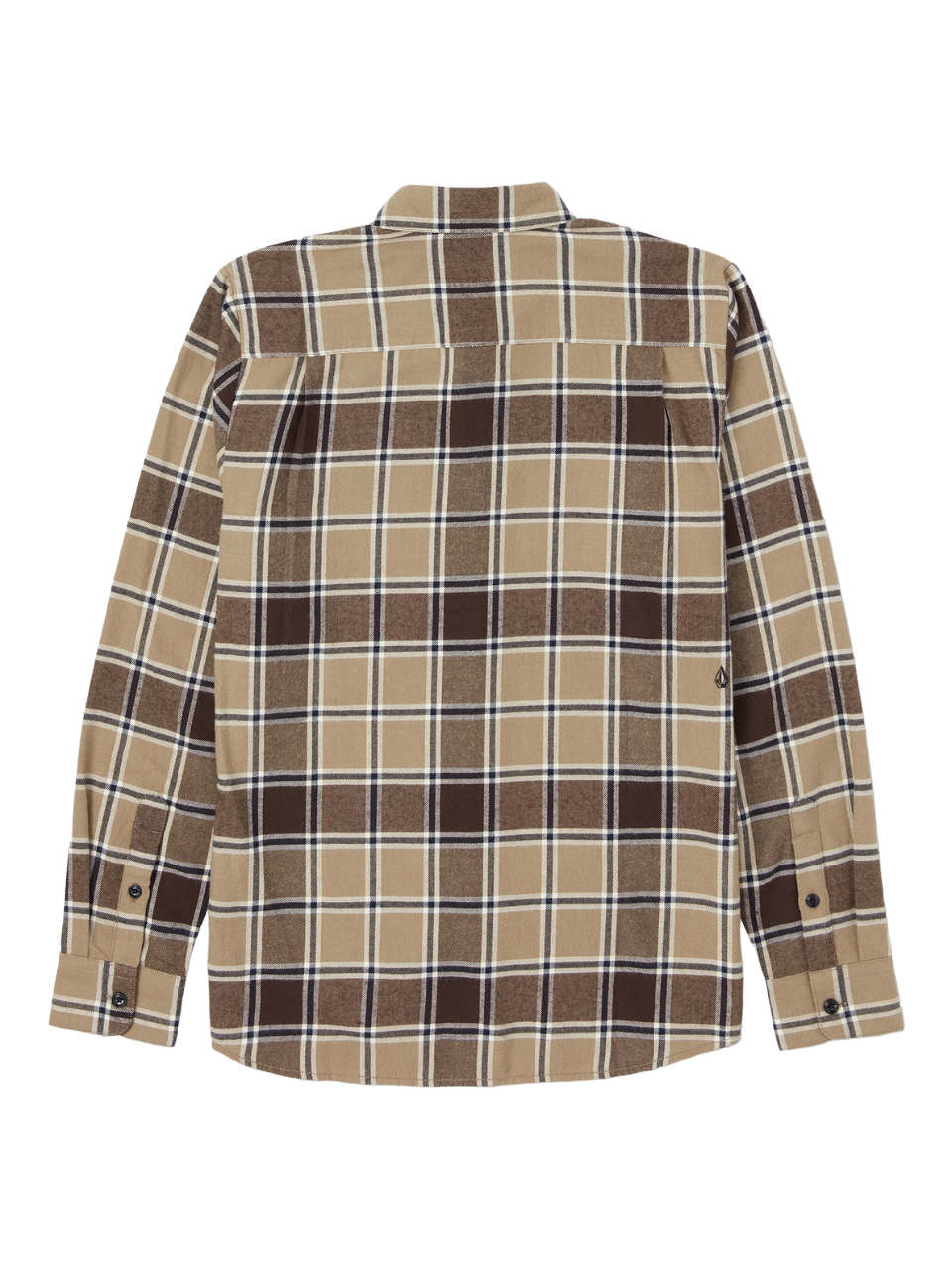 Caden Plaid Long Sleeve Flannel - Khaki