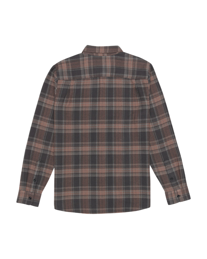 Baystone Long Sleeve Flannel Shirt - Asphalt Black