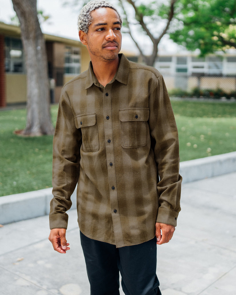 Shadowstone Flannel Long Sleeve Shirt - Dark Earth