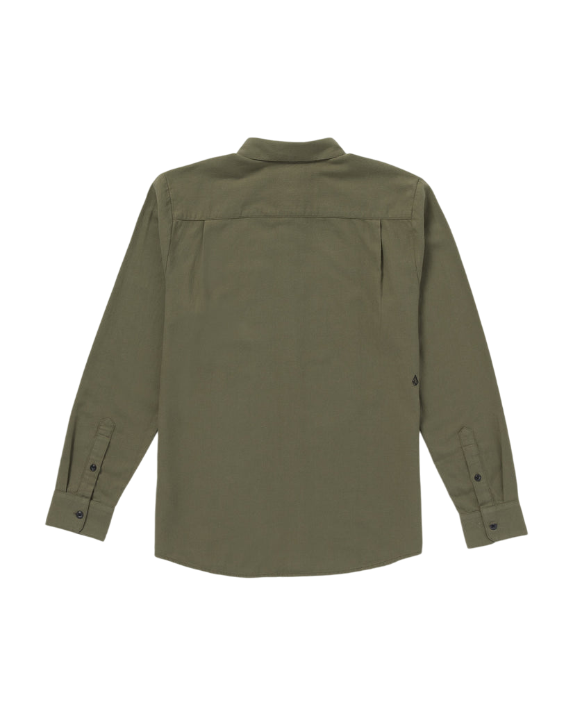 Caden Solid Long Sleeve Shirt - Winter Moss