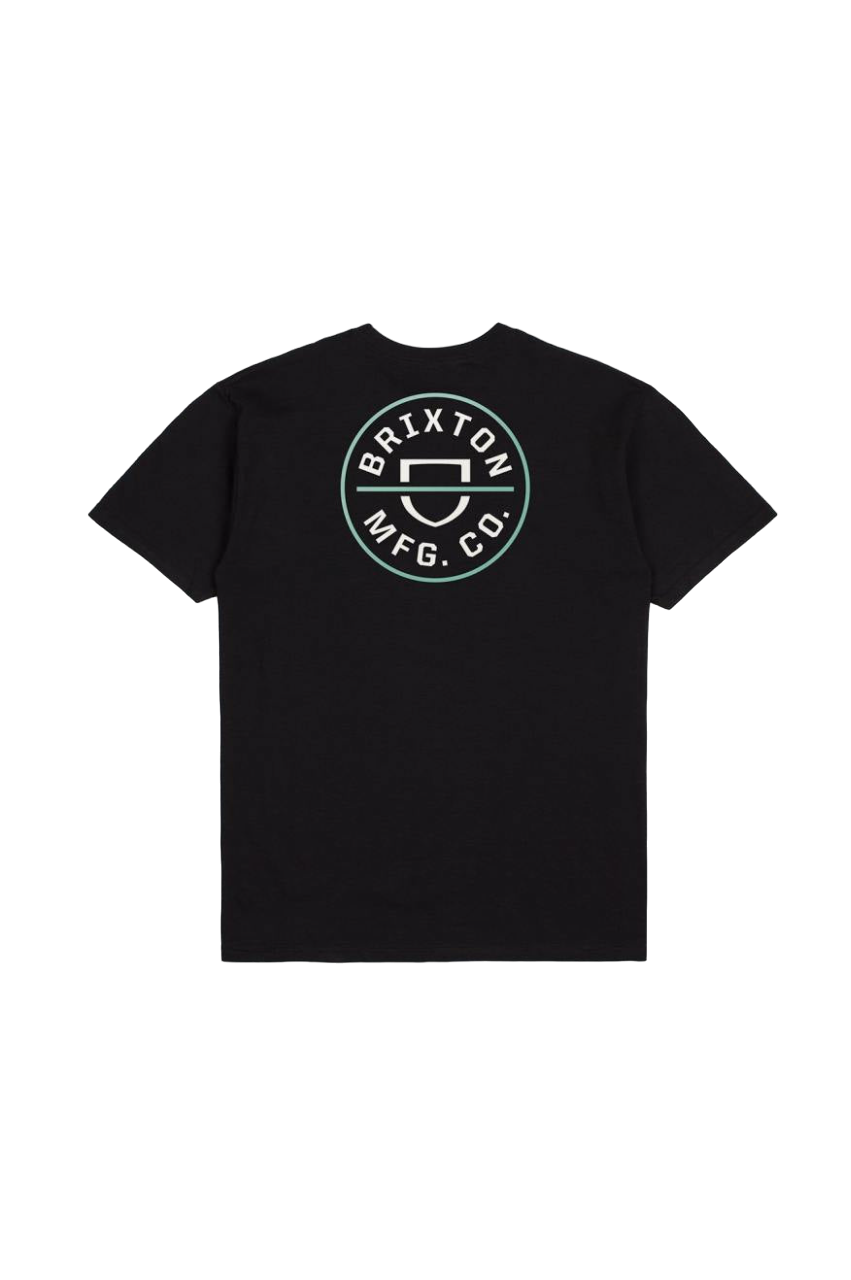 Crest II S/S Standard Tee - Black/Off White/Jade