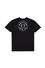 Crest II S/S Standard Tee - Black/Off White/Jade