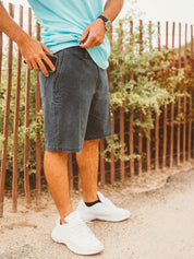 Stone Faded Hybrid Shorts - Stealth