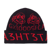 61 Beanie - Black/Red