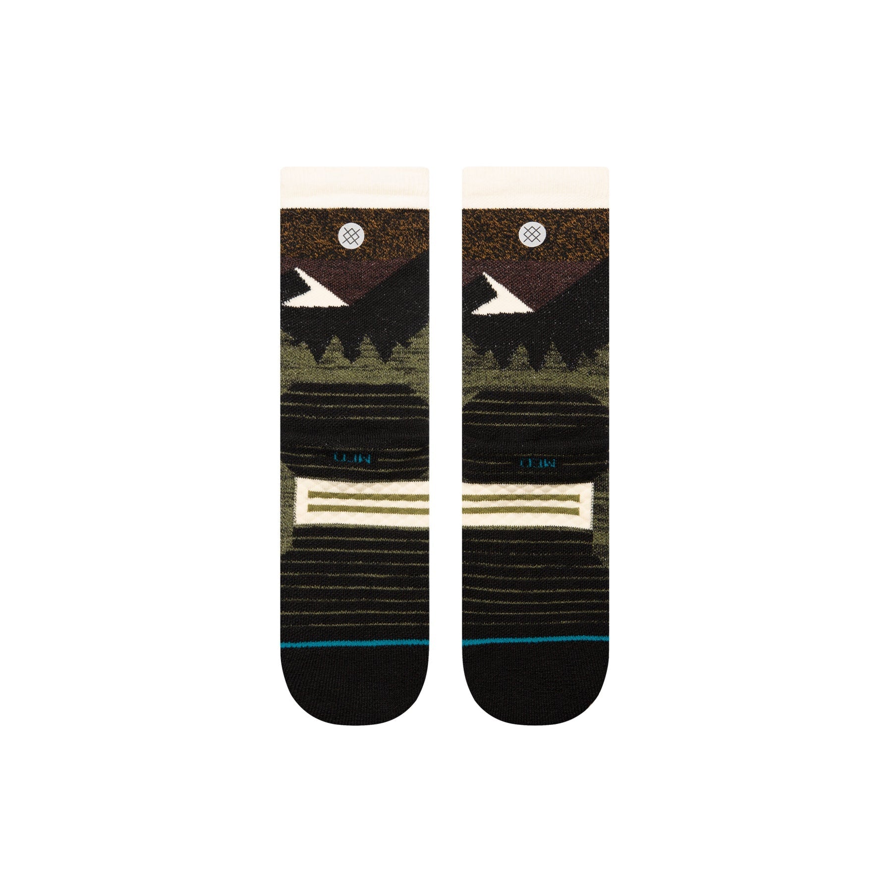 Chaussettes mi-mollet en laine - Olive 