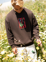 Featured Artist Bob Mollema Crew Sweatshirt - Dark Brown