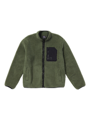 Muzzer Fuzzar Zip Fleece Jacket - Squadron Green