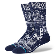 Chaussettes à motif hawaïen - Bleu 