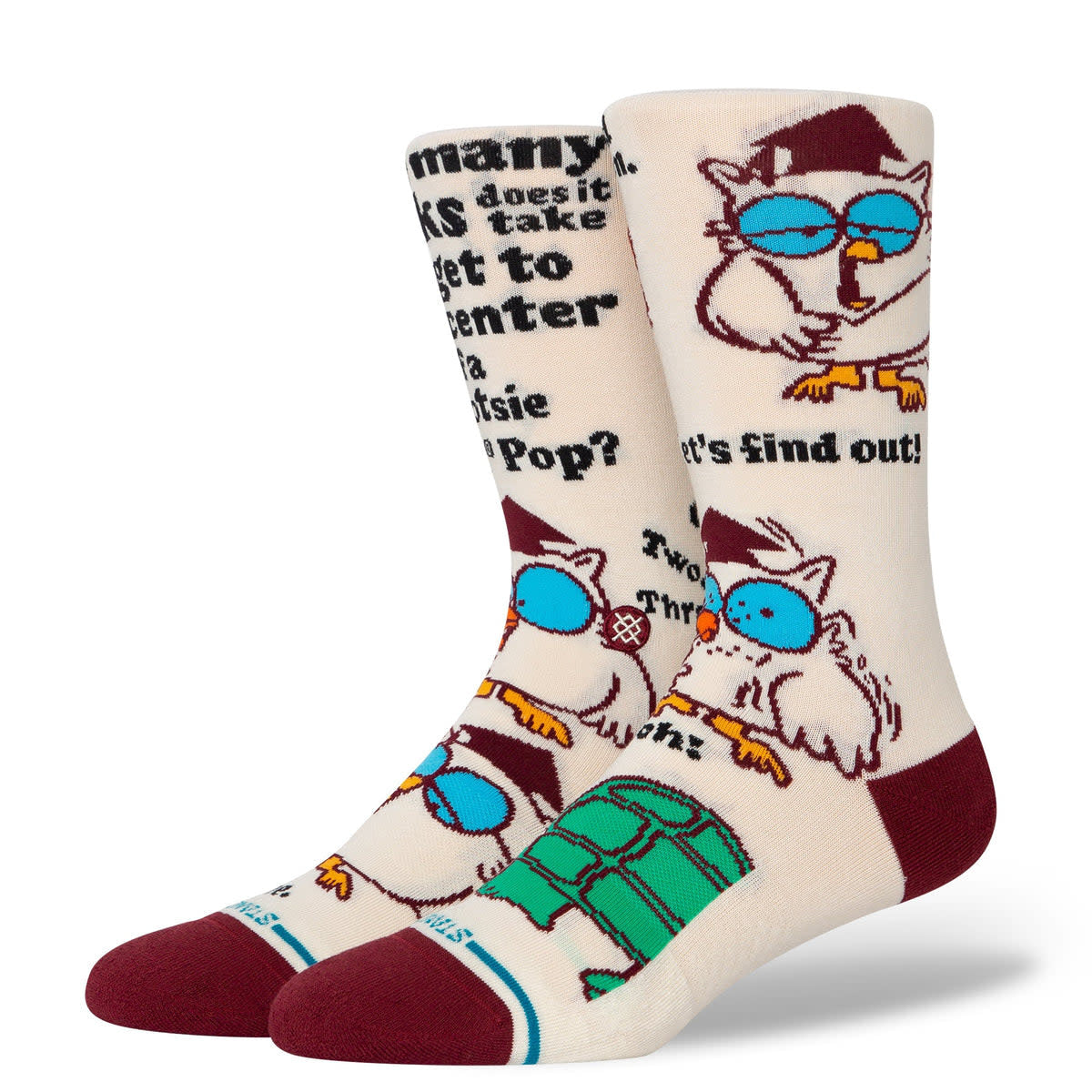 Mr Owl Crew Socks - Canvas