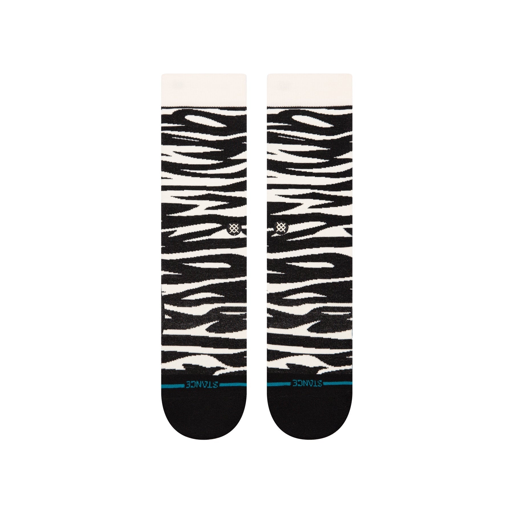 Spike Crew Socks - Black/White