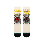 "Stranger Things" Hellfire Crew Socks - Vintage White