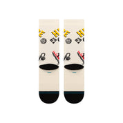 "Stranger Things" Hellfire Crew Socks - Vintage White