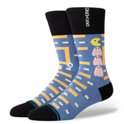 "Pac-Man" Power Pellet Crew Socks - Blue