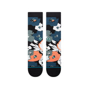 Flower Beds Crew Socks - Black