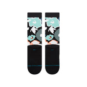 Flower Beds Crew Socks - Black