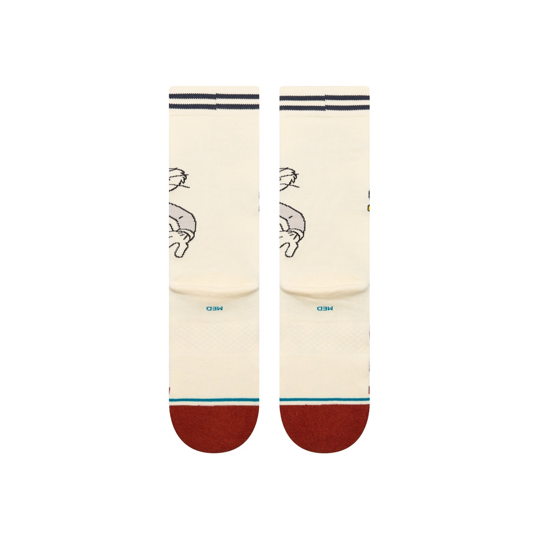 "Looney Tunes" Bugs Crew Socks - Vintage White