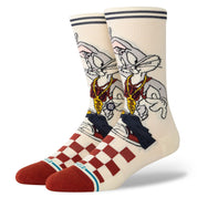 "Looney Tunes" Bugs Crew Socks - Vintage White