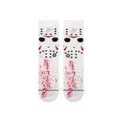 "Legends Of Horror" Jason Crew Socks - White