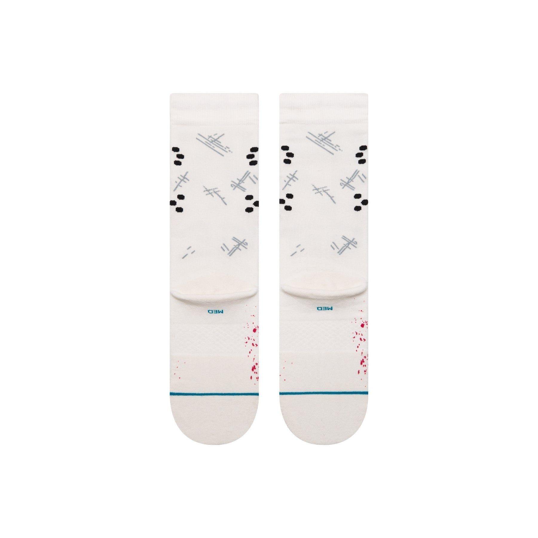 "Legends Of Horror" Jason Crew Socks - White