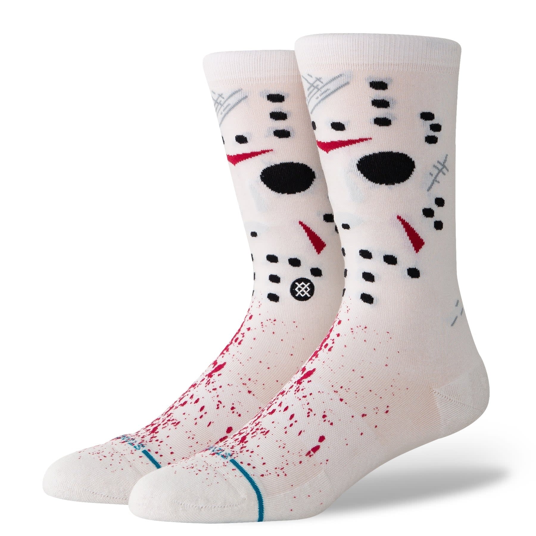 "Legends Of Horror" Jason Crew Socks - White