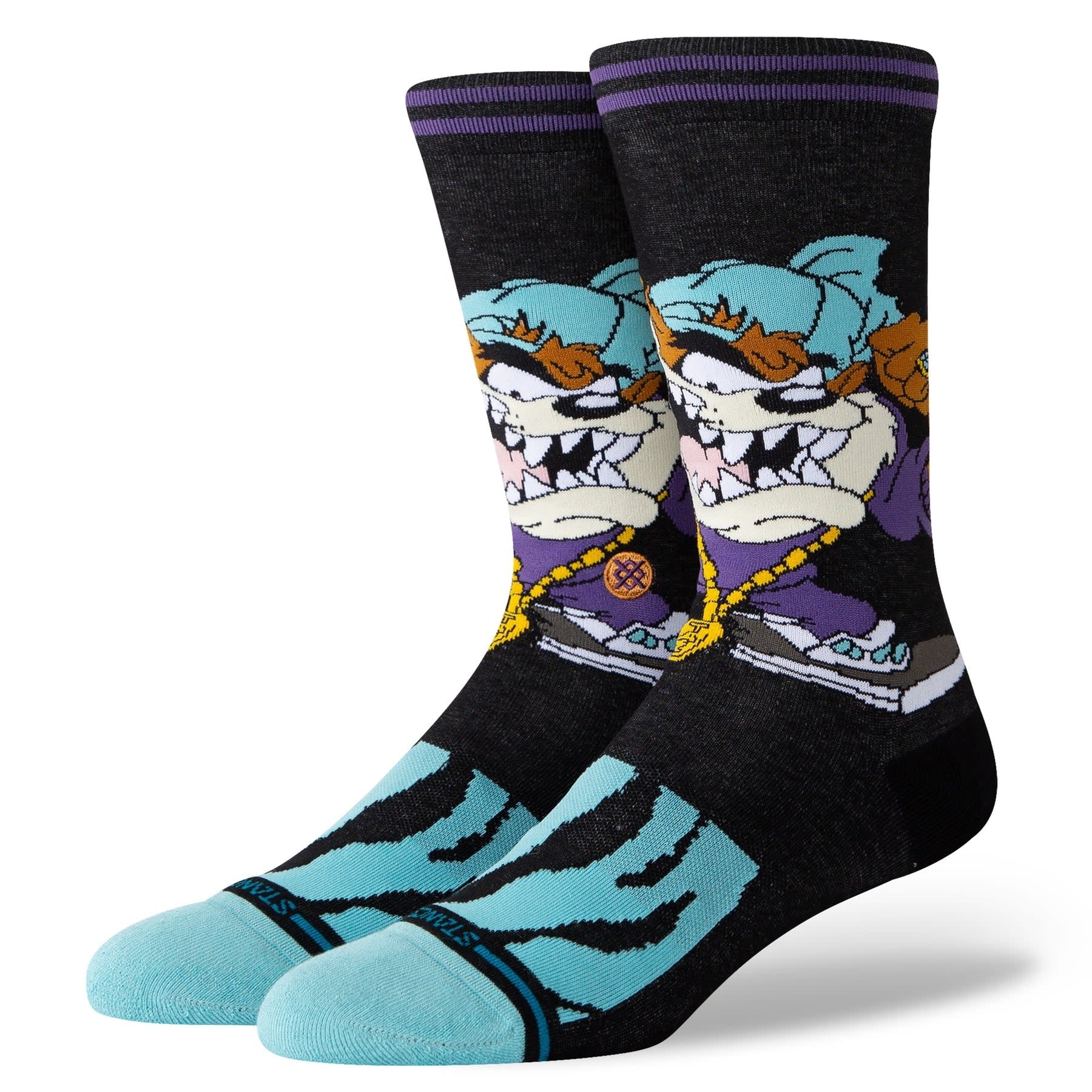 "Looney Tunes" Taz Crew Socks - Black