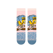 "Looney Tunes" Tweety Crew Socks - Pink