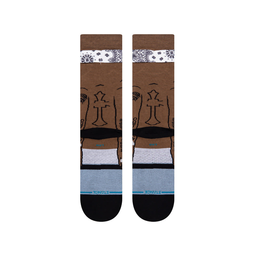 Tupac Resurrected Crew Socks - Black