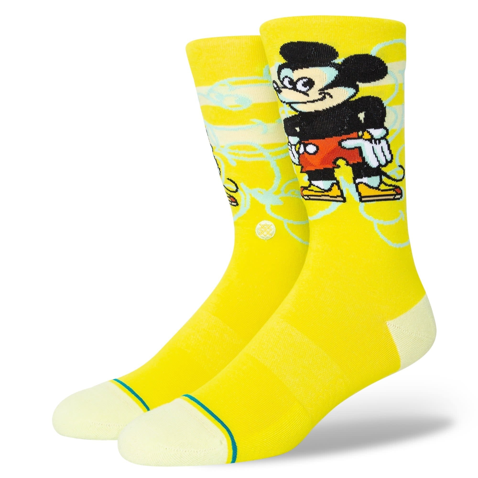 Chaussettes Disney Mickey Dillon Froelich Crew - Citron vert 