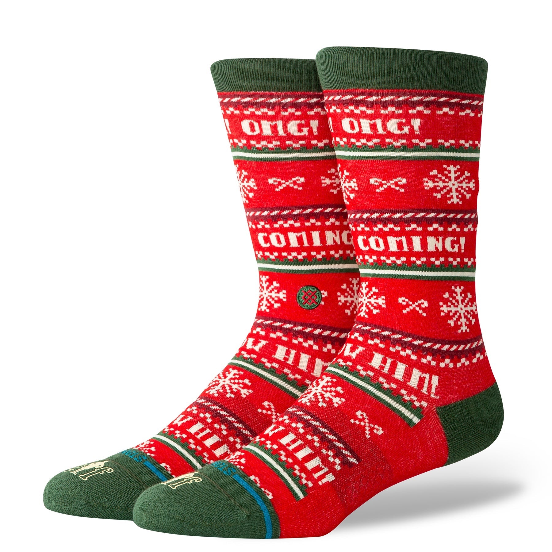 "Elf" I Know Him Crew Socks - Red