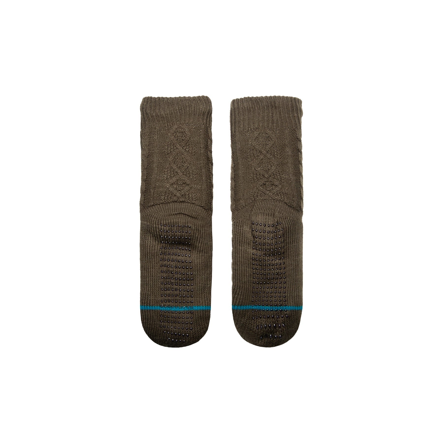 Forest Slippers Socks - Dark Green