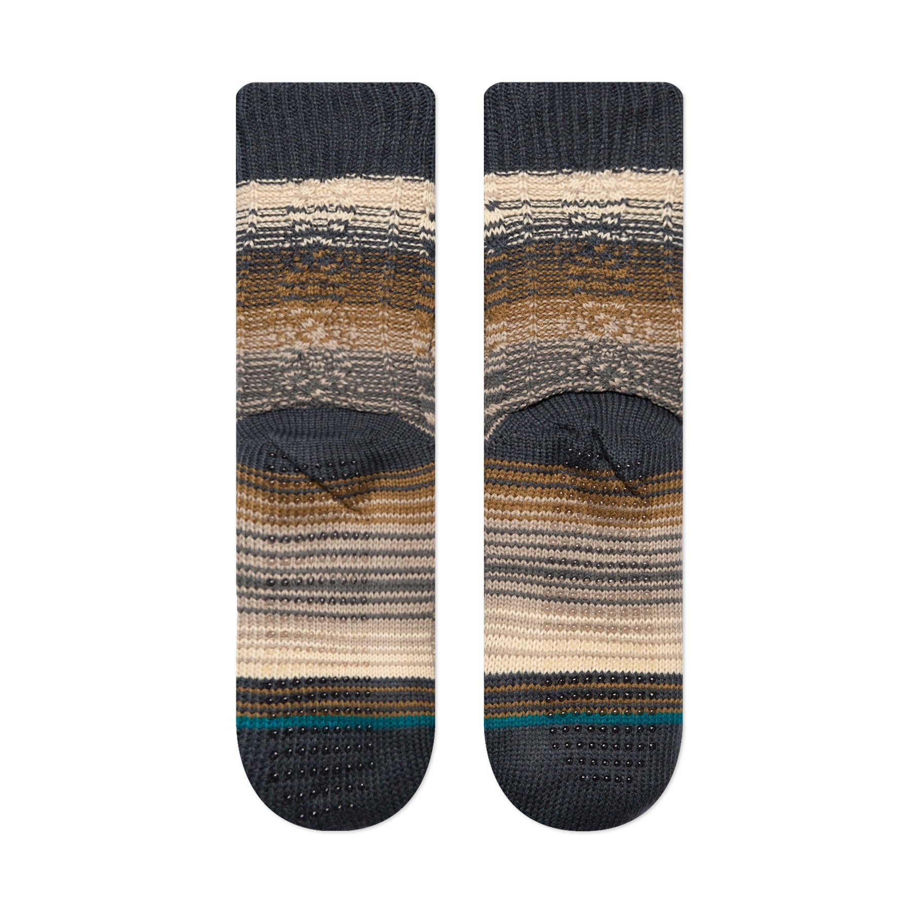 Smokey Mountain Slippers Socks - Navy