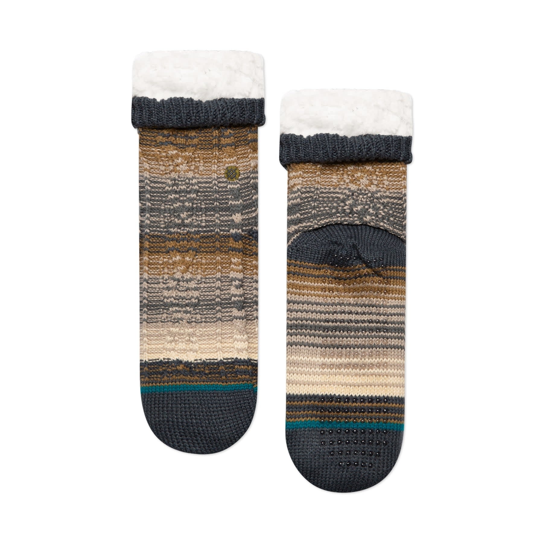 Smokey Mountain Slippers Socks - Navy